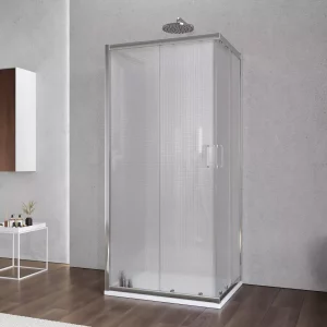 Box 3 lati 70x90x70 cm doppio scorrevole vetro temperato 6mm stampato 185h – Young